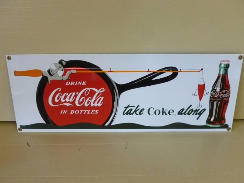 lot 152 image: Porcelain Coca-Cola Sign