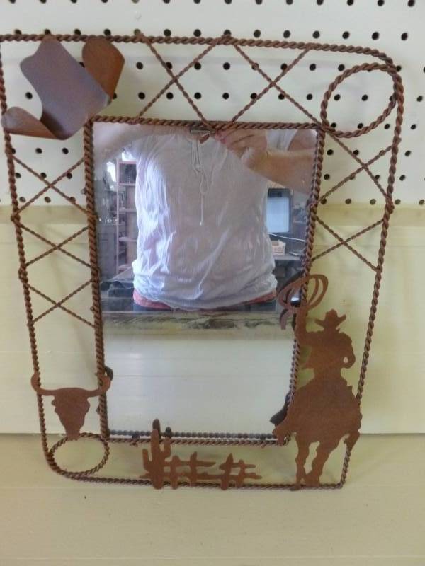 lot 213 image: Western Themed Mirror