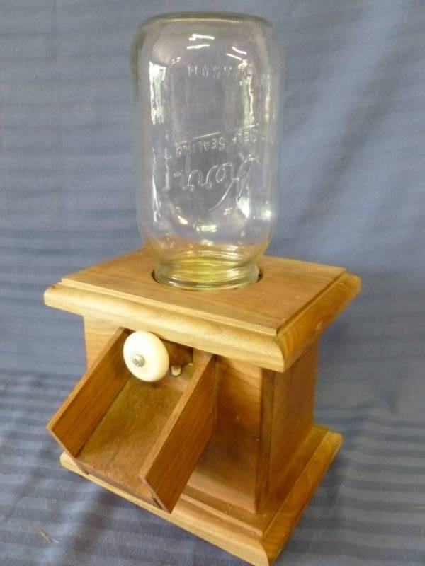 lot 217 image: Wooden Peanut Dispenser
