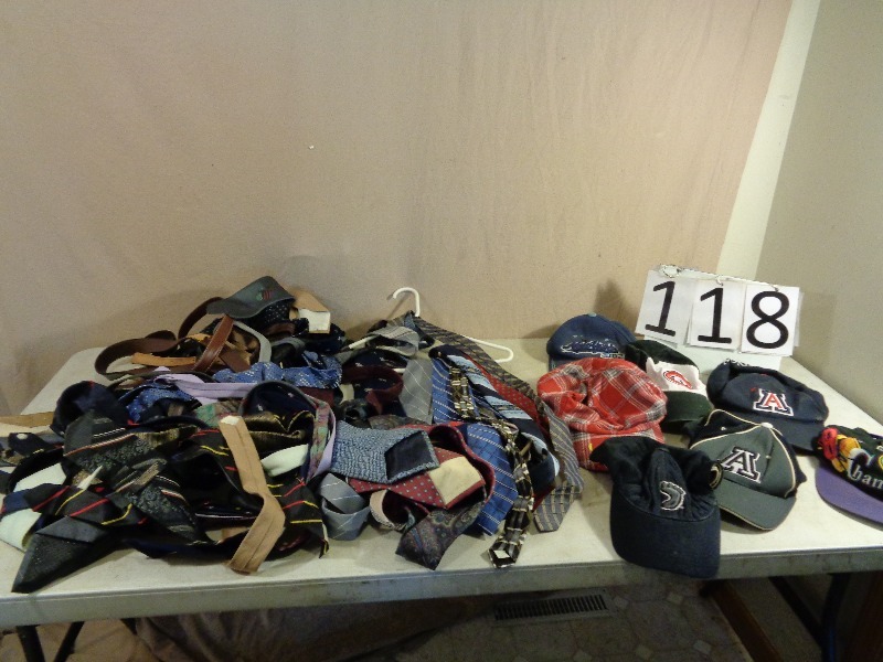 lot 118 image: Hats, Ties and Belts
