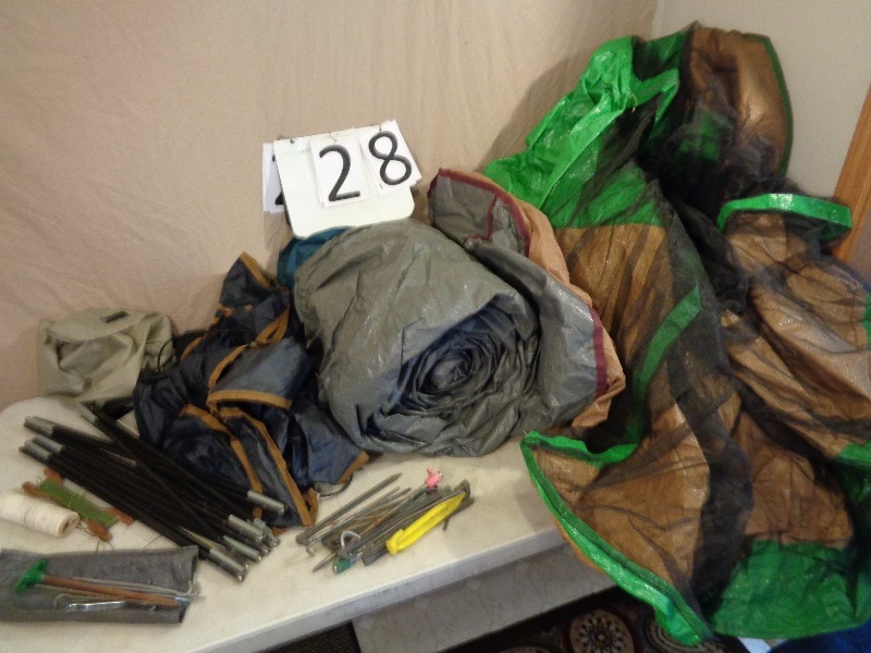 lot 28 image: Assorted Tents and Enclosure