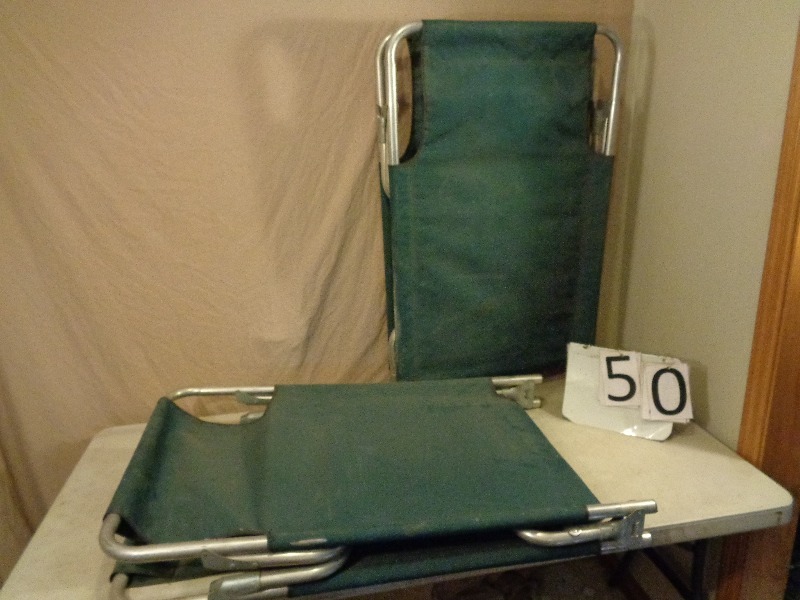 lot 50 image: 2 Coleman Camping Cots