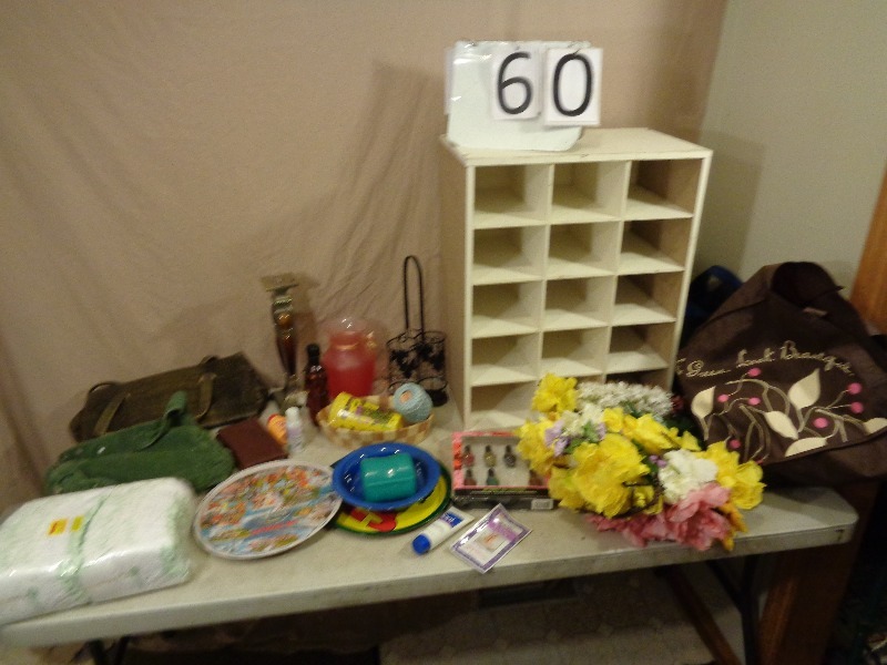lot 60 image: Decorations, Purses, Diapers, and More