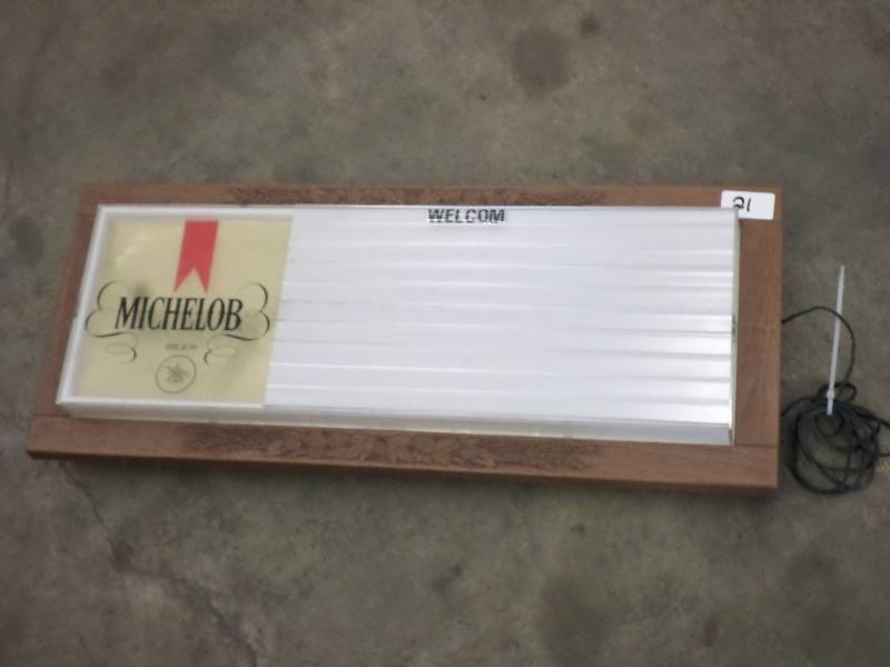 lot 21 image: Michelob Beer Lighted Menu Board ...