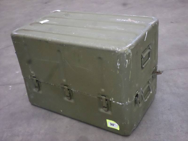lot 25 image: Aluminum Military Medical Chest ...