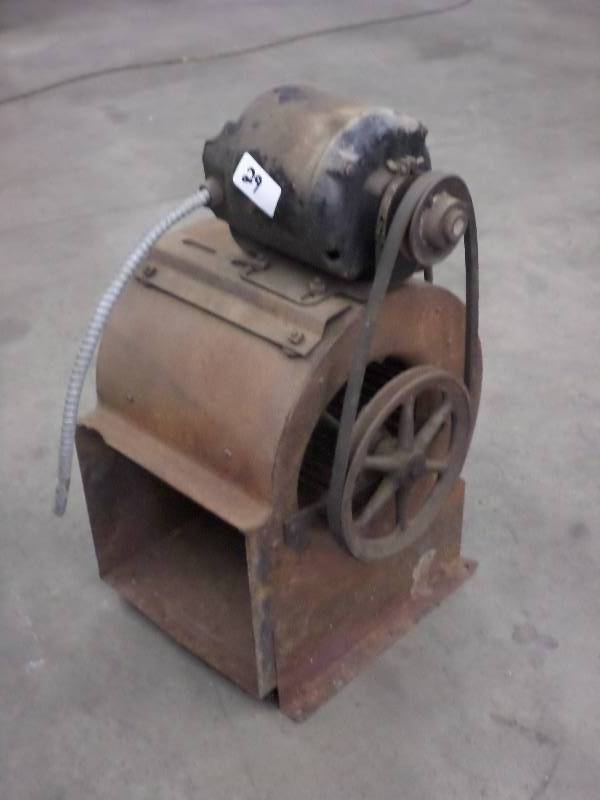 lot 29 image: 12 Squirrel Cage Fan With Electric...