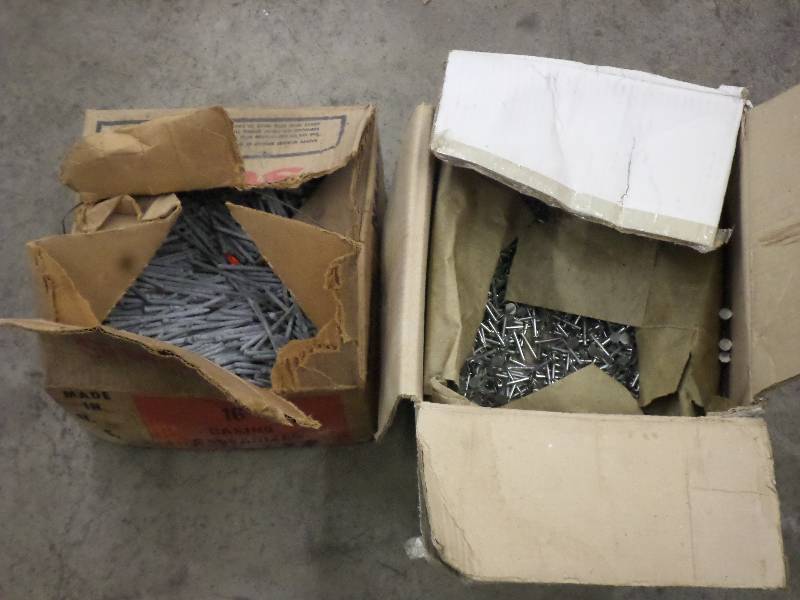 lot 41 image: Partial Box Of Roofing Nails & Part...