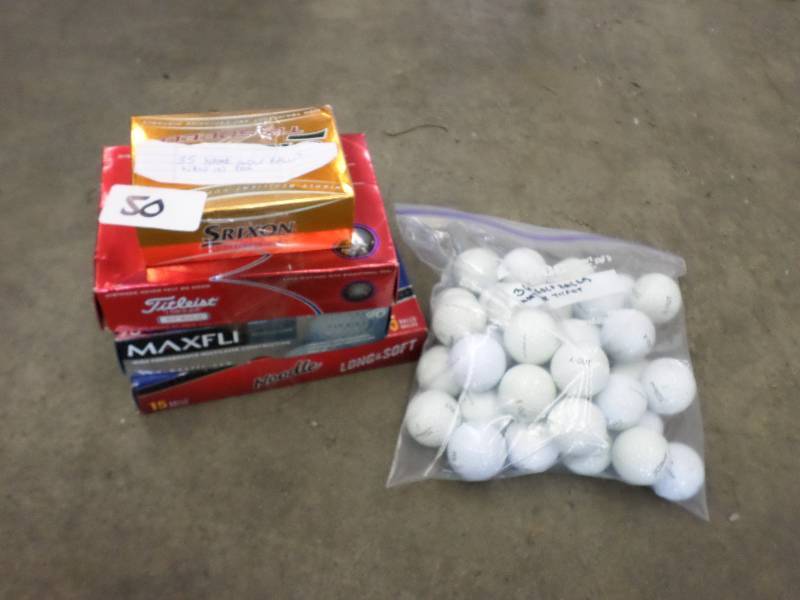 lot 50 image: Lot Of (35) Name Golf Balls (New I...