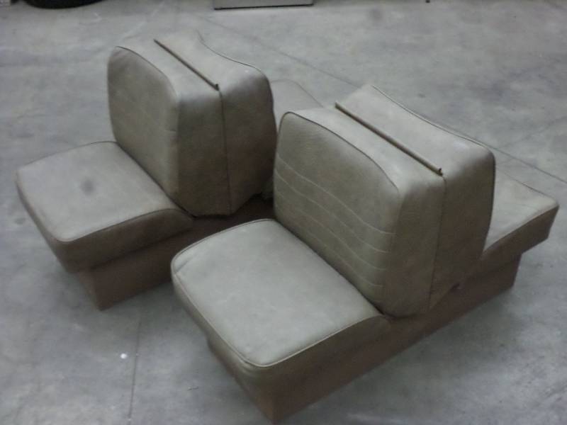 lot 60 image: Pair Of Viny Lay-Out Boat Seats ...