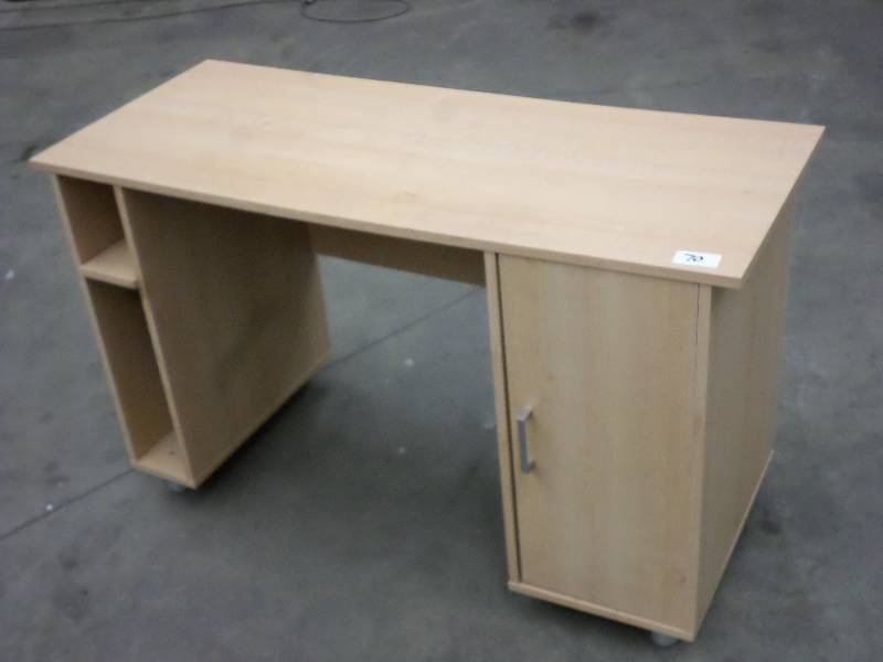 lot 70 image: 18x48 Wooden Computer Desk With S...