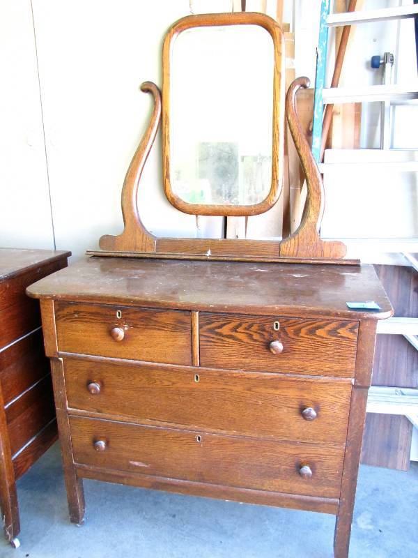 antique dresser with mirror
