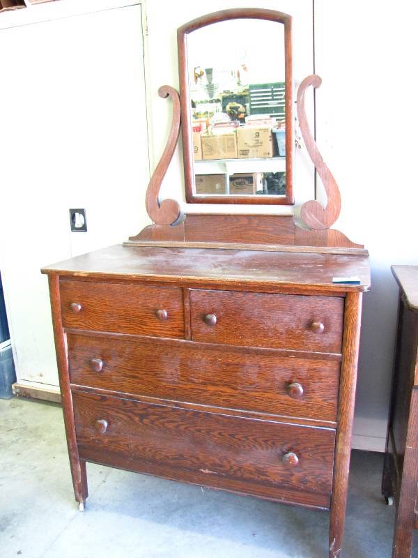 antique dresser with mirror