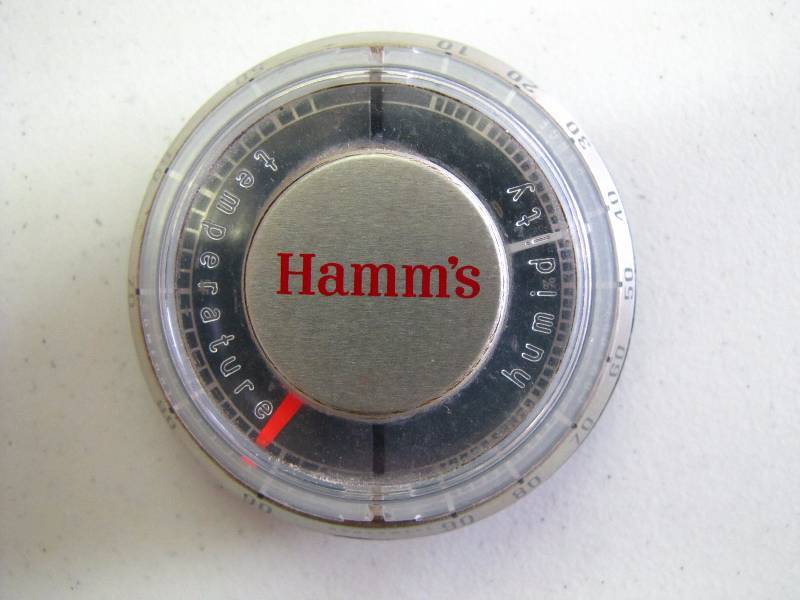 very unique Hamms thermometer and humidity device