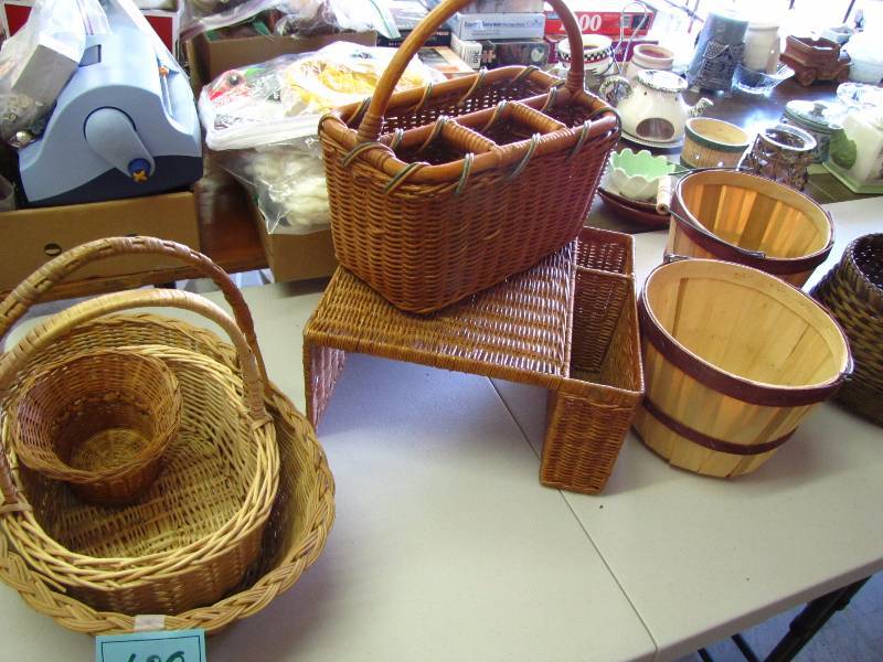 baskets and straw hats