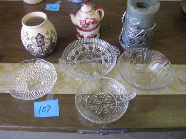 candles and serving dishes and more