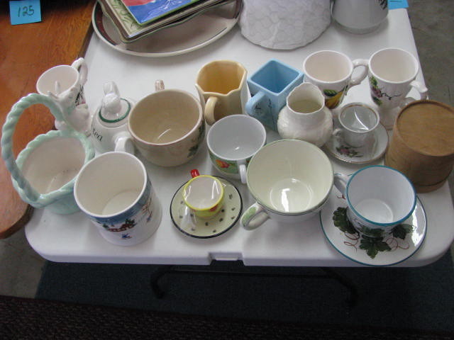 ceramic cups and decor items