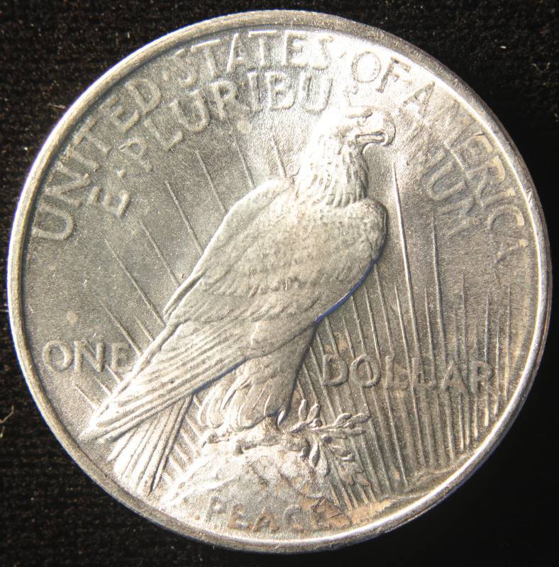 1923 PEACE SILVER DOLLAR AU