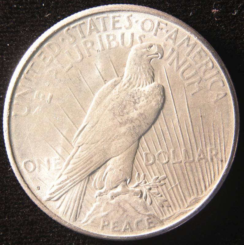 1923 S PEACE SILVER DOLLAR VF