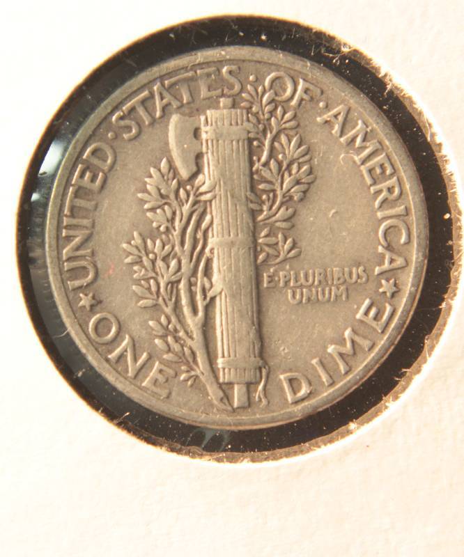 1944 MERCURY SILVER DIME VF