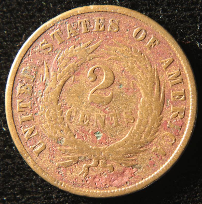 1870 TWO CENT PIECE GOOD DETAILS