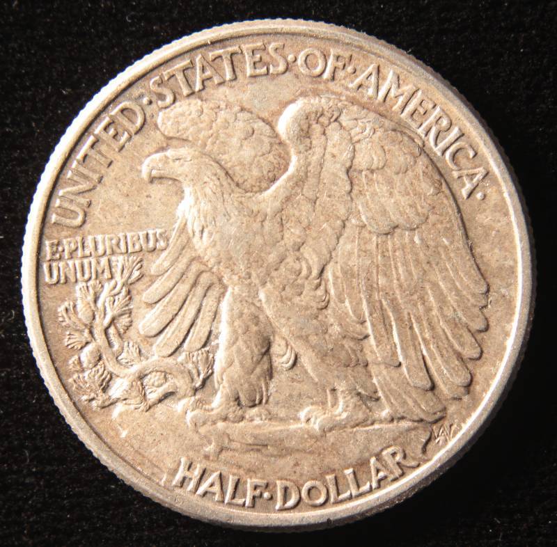 1943 WALKING LIBERTY HALF DOLLAR FINE VF