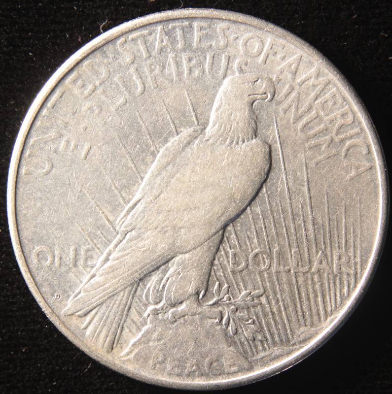 1934 D PEACE SILVER DOLLAR FINE