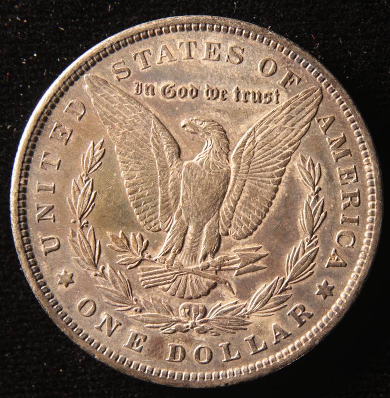 1900 MORGAN SILVER DOLLAR AU TONED