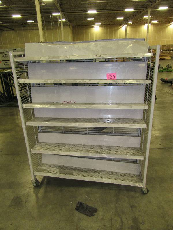 6 Shelf, Rolling Display Rack