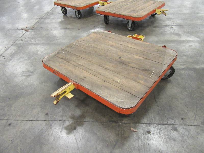 Nutting Heavy Duty Flat Cart.  Attachable to make a Train, 2 shown in one picture to show how they attach. Only 1 cart.