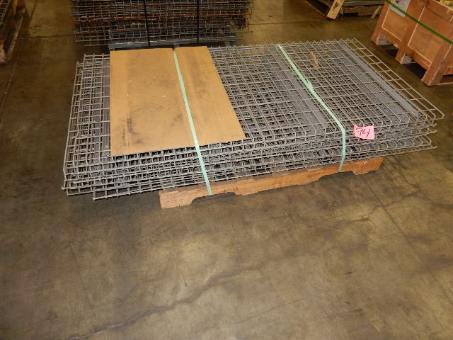 8, 70 in x 37 in metal mesh pallet shelving