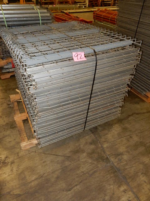 34, 46in x 44in metal mesh pallet shelving