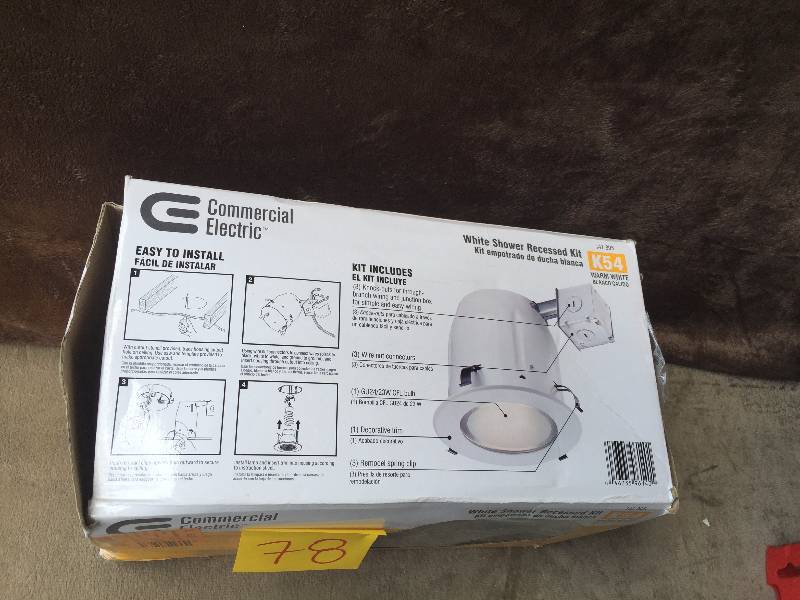 White Shower Recessed kit
