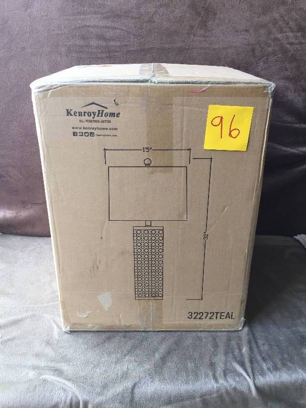 Kenroy Marrakesh Table Lamp w Chocolate Finish & 15 Light Gold Tapered Drum Shade