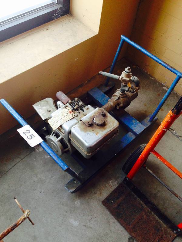 pump with motor on frame