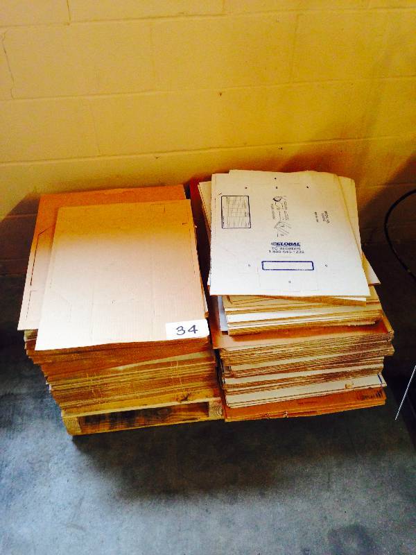 Small pallet of cardboard