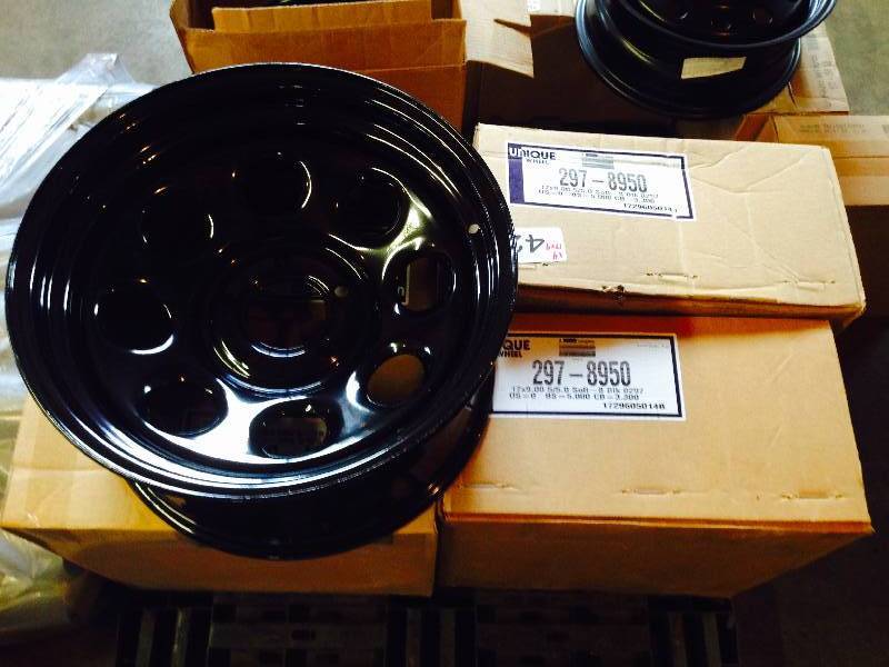 Lot of 4 steel wheels