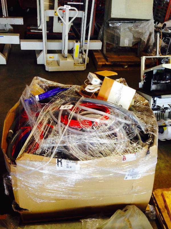 Large gaylord of plastic tubing