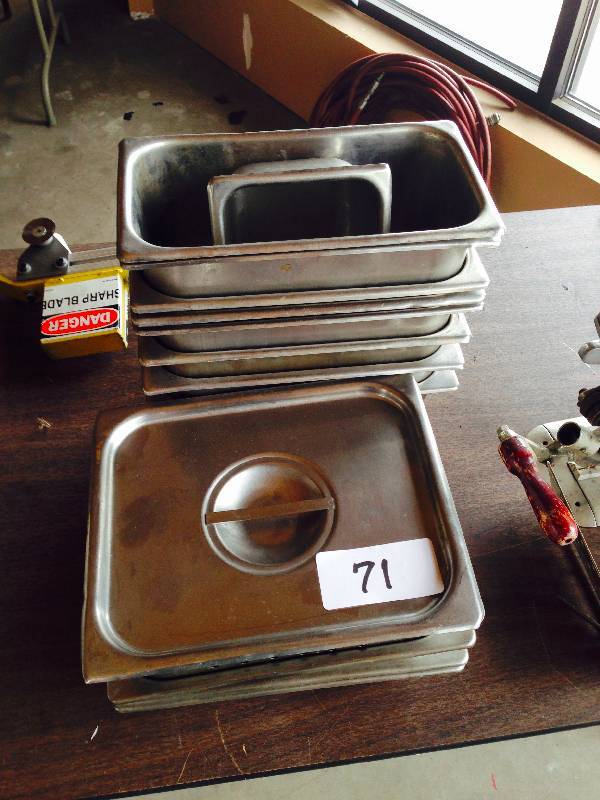 Lot of steam table containers