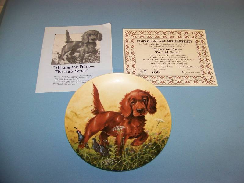 lot 5 image: Edwin M. Knowles, Fine China, Lynn Kaatz, Puppy Collector Plates - circa 1980s