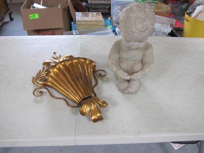 Decorative Statue & Sconce