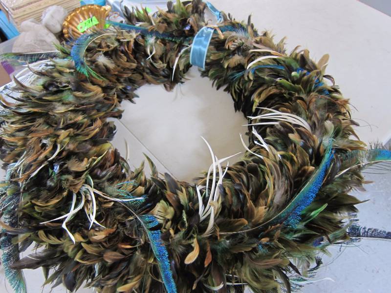 Decorative Peacock Feather Wreath