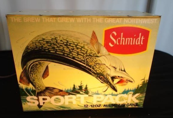 lot 72 image: Schmidt Beer Sport 12 Pack Lighted
