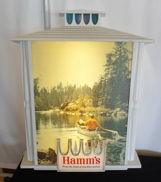lot 74 image: Hamms Large White Cased Lighted Sign