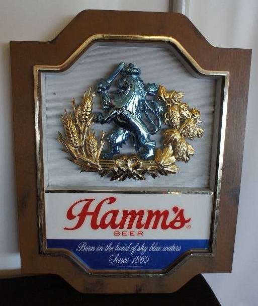 lot 78 image: Hamms Beer Lion Logo Sign