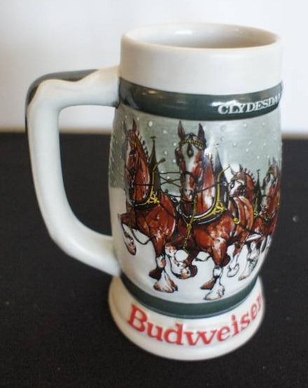 lot 93 image: Budweiser Clydesdales 50th Anniversary Mug 1933-1983