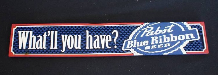 lot 97 image: Pabst Blue Ribbon Bar Mat