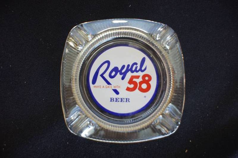 lot 104 image: Royal 58 Duluth Beer Clear Glass Ashtray