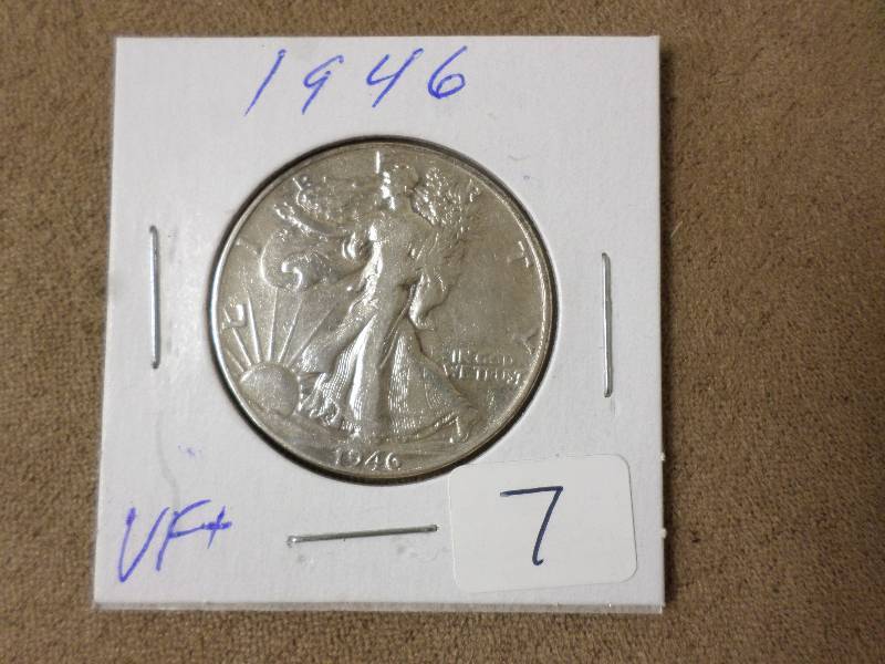 1946 Half Dollar, F With Shine & We...