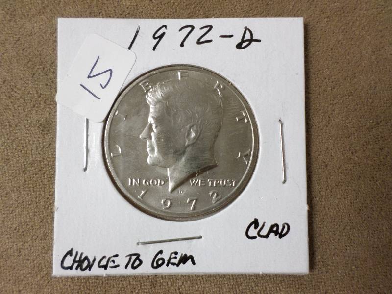 1972-D Clad Kennedy Half Dollar, Is...