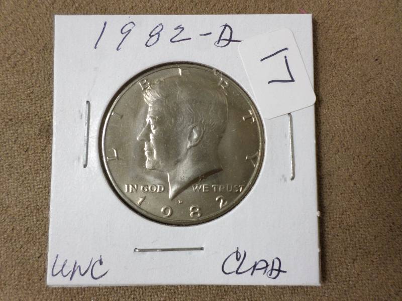 1982 Proof Kennedy Clad Half Dollar...
